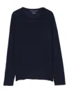 Majestic Filatures Long Sleeve Crew Neck Sweater In Blue
