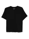 Shop Majestic Filatures Black Round Neck  T-shirt