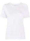 Majestic Crew-neck Short-sleeved Cotton T-shirt In White
