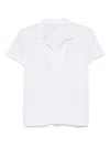 Shop Majestic Filatures White Linen Polo Shirt