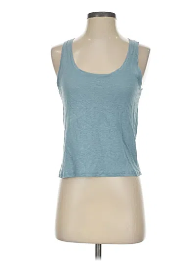 Pre-owned Majestic Filatures Tank Top Blue Halter Neckline Tops