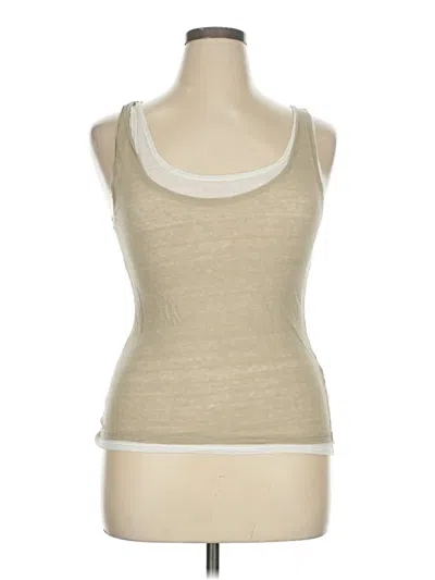 Pre-owned Majestic Filatures Tank Top Ivory Halter Neckline Tops In White