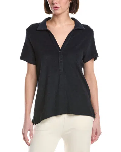 Majestic Filatures Terry Polo Shirt In Black