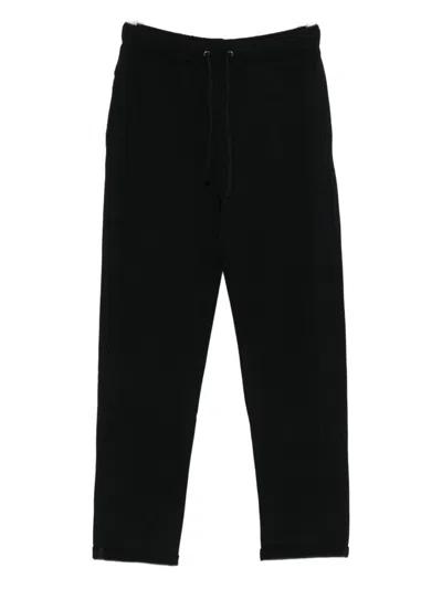 Majestic Drawstring Cropped Trousers In Black