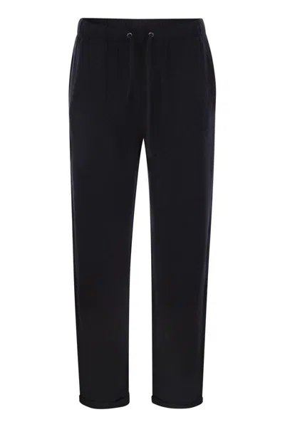 Majestic Filatures Trousers With Drawstring Waist In Black