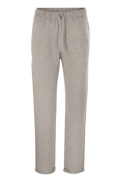 MAJESTIC MAJESTIC FILATURES TROUSERS WITH DRAWSTRING WAIST