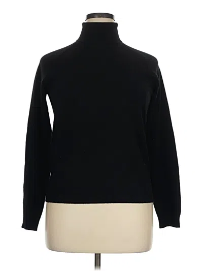 Pre-owned Majestic Filatures Turtleneck Sweater In Black