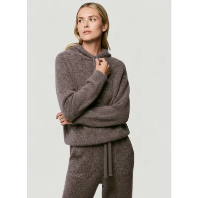 Majestic Filatures Ultra Soft Baby Alpaca Hoodie In Brown