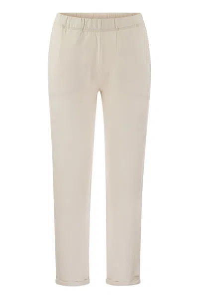 Majestic Filatures Viscose Trousers In Beige