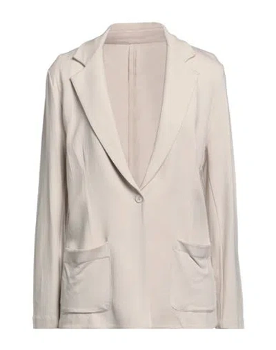 Majestic Filatures Woman Blazer Beige Size 1 Viscose, Elastane