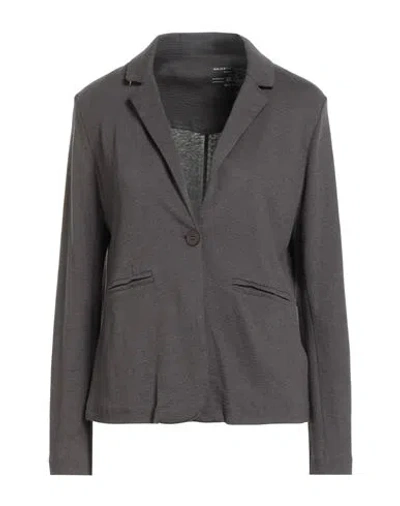 Majestic Filatures Woman Blazer Charcoal Size 1 Organic Cotton, Cashmere In Gray