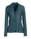 Majestic Filatures Woman Blazer Deep Teal Size 1 Viscose, Elastane In Green