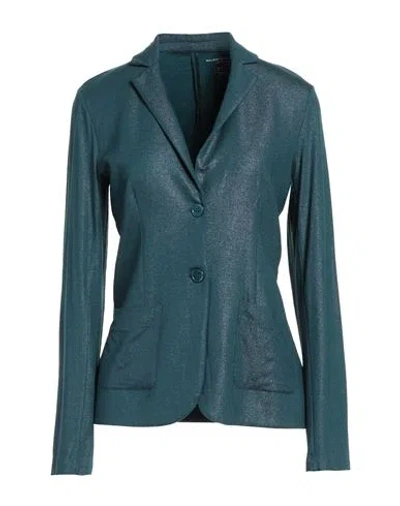 Majestic Filatures Woman Blazer Deep Teal Size 1 Viscose, Elastane In Green