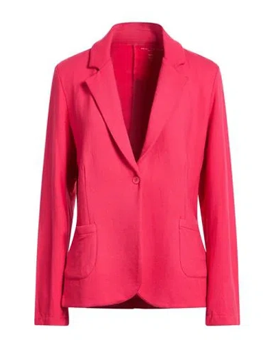 Majestic Filatures Woman Blazer Fuchsia Size 3 Viscose, Elastane In Pink