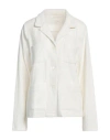 Majestic Filatures Woman Blazer Ivory Size 4 Cotton In White