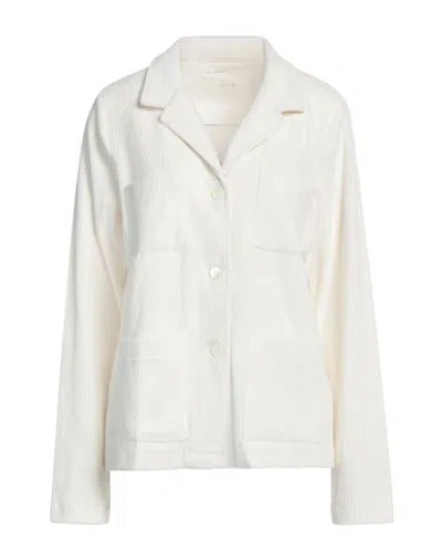 Majestic Filatures Woman Blazer Ivory Size 4 Cotton In White