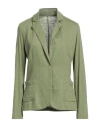 Majestic Filatures Woman Blazer Light Green Size 1 Linen, Elastane In Gray