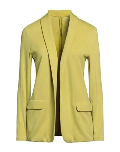 Majestic Filatures Woman Blazer Lime Green Size 1 Viscose, Elastane