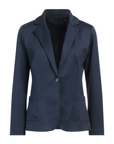 Majestic Filatures Woman Blazer Midnight Blue Size 1 Cotton