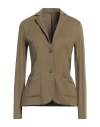 Majestic Filatures Woman Blazer Military Green Size 1 Viscose, Elastane