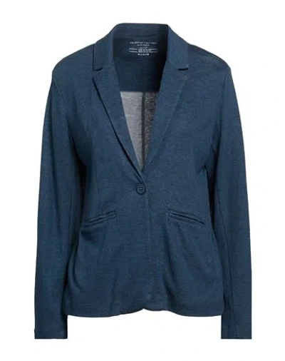 Majestic Filatures Woman Blazer Slate Blue Size 2 Organic Cotton, Cashmere