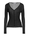 Majestic Filatures Woman Cardigan Black Size 1 Acetate, Polyamide, Metallic Fiber In Black