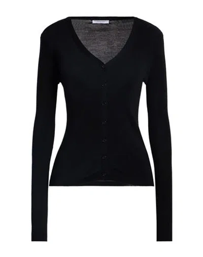 Majestic Filatures Woman Cardigan Black Size 1 Merino Wool, Silk
