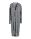 Majestic Filatures Woman Cardigan Charcoal Size 1 Cashmere In Gray