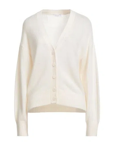 Majestic Filatures Woman Cardigan Cream Size 1 Merino Wool, Cashmere, Silk