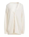 Majestic Filatures Woman Cardigan Cream Size 1 Merino Wool, Cashmere, Silk In White