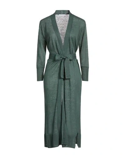 Majestic Filatures Woman Cardigan Emerald Green Size 1 Linen