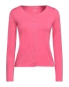 Majestic Filatures Woman Cardigan Fuchsia Size 1 Viscose, Elastane In Pink