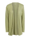 Majestic Filatures Woman Cardigan Green Size 1 Linen, Elastane In Green