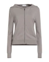 Majestic Filatures Woman Cardigan Grey Size 1 Organic Cotton, Elastane