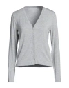 Majestic Filatures Woman Cardigan Light Grey Size 1 Linen, Elastane