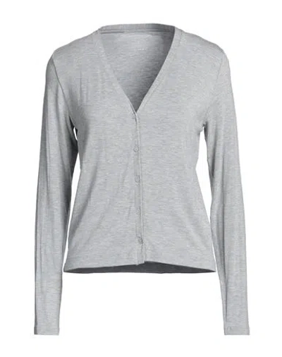 Majestic Filatures Woman Cardigan Light Grey Size 1 Linen, Elastane In Grey