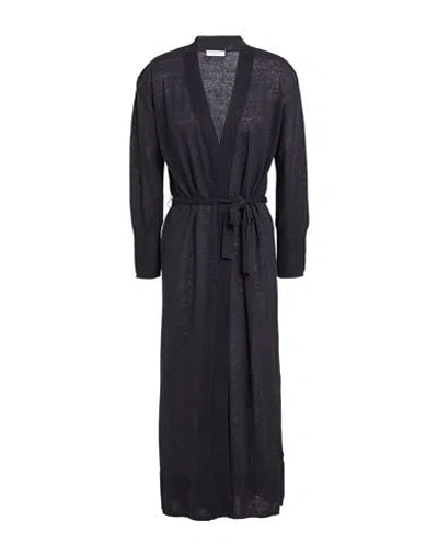 Majestic Filatures Woman Cardigan Midnight Blue Size 1 Linen