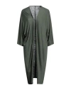 Majestic Filatures Woman Cardigan Military Green Size 1 Linen, Elastane In Green