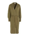 Majestic Filatures Woman Cardigan Military Green Size 1 Organic Cotton, Elastane In Green