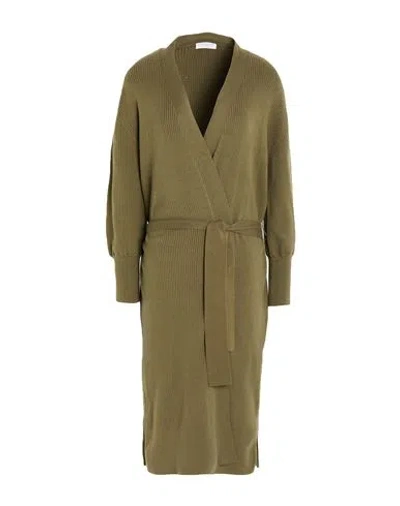 Majestic Filatures Woman Cardigan Military Green Size 1 Organic Cotton, Elastane