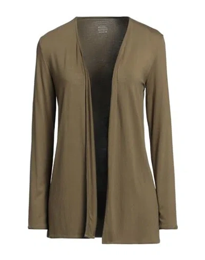 Majestic Filatures Woman Cardigan Military Green Size 1 Viscose, Elastane