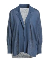 Majestic Filatures Woman Cardigan Navy Size 1 Linen