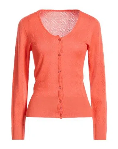 Majestic Filatures Woman Cardigan Orange Size 1 Cashmere In Pink