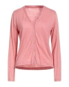 Majestic Filatures Woman Cardigan Pink Size 1 Linen, Elastane