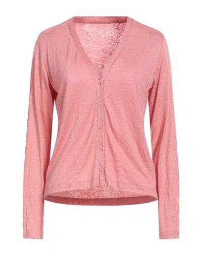 Majestic Filatures Woman Cardigan Pink Size 1 Linen, Elastane