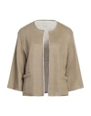 Majestic Filatures Woman Cardigan Sand Size 1 Linen In Beige