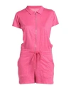 Majestic Filatures Woman Jumpsuit Fuchsia Size 1 Linen, Elastane In Pink