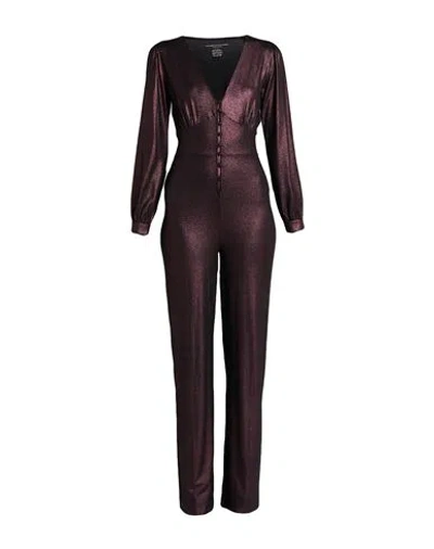 Majestic Filatures Woman Jumpsuit Purple Size 1 Viscose, Elastane In Burgundy
