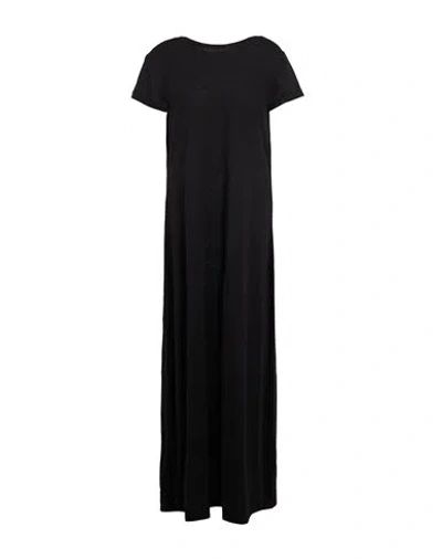 Majestic Filatures Woman Maxi Dress Black Size 2 Linen, Elastane