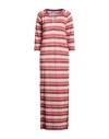 MAJESTIC MAJESTIC FILATURES WOMAN MAXI DRESS BRICK RED SIZE 1 LINEN